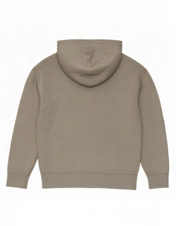 Marks & Spencer Womens Hooded Cardigan Sweater UK 14 Medium Grey Viscose