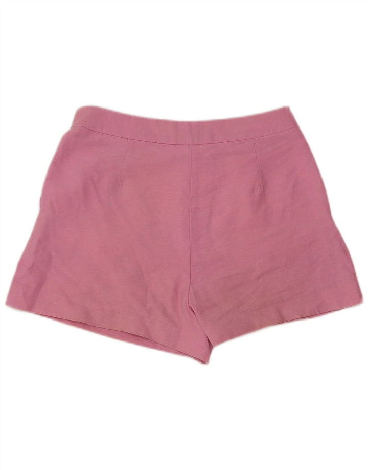 Zara Womens High Waist Hot Pants Medium W28  Pink Cotton