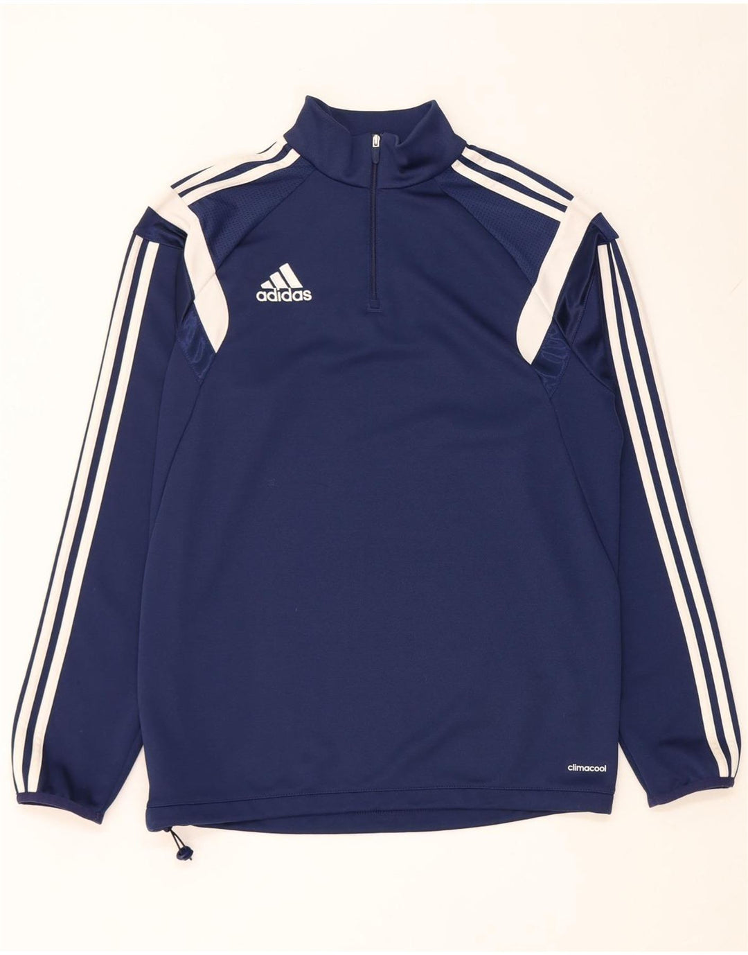 Adidas Mens Climacool Pullover Tracksuit Top Medium Navy Blue Colourblock