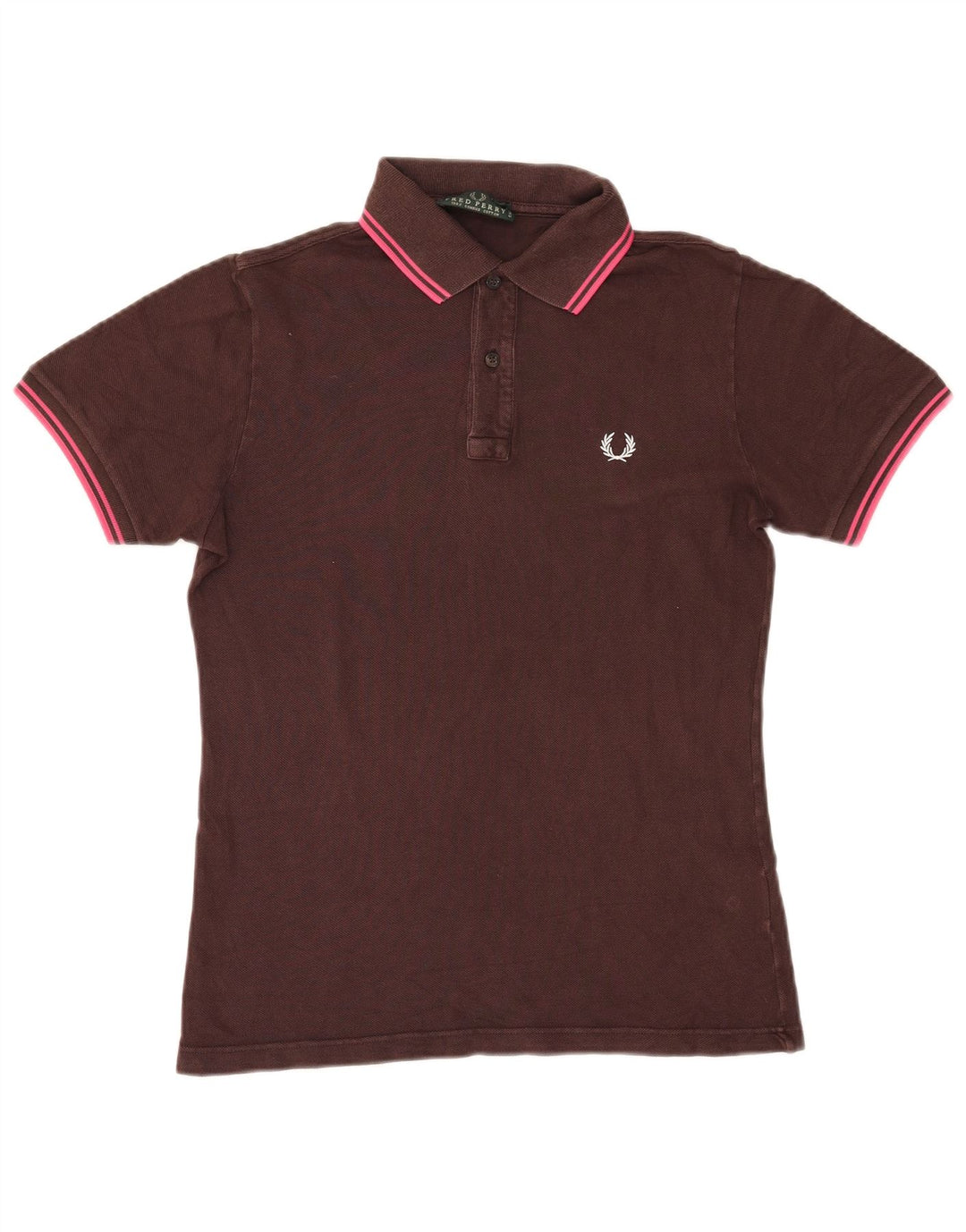 Fred Perry Mens Polo Shirt Small Brown Cotton