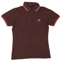 Fred Perry Mens Polo Shirt Small Brown Cotton
