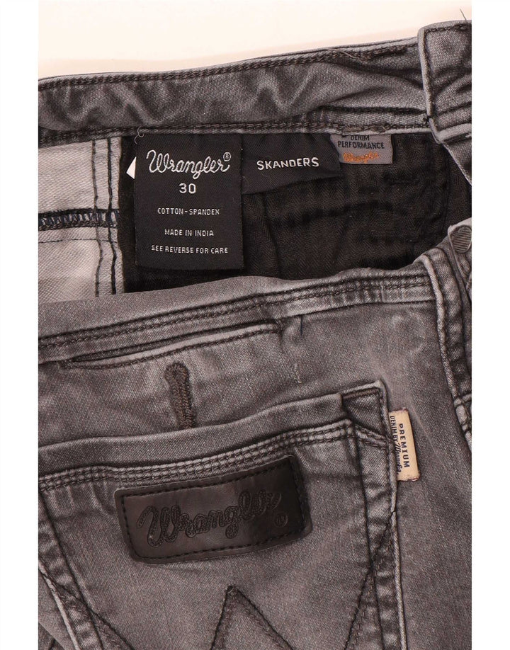 Wrangler Womens Skanders Slim Jeans W30 L31 Grey Cotton