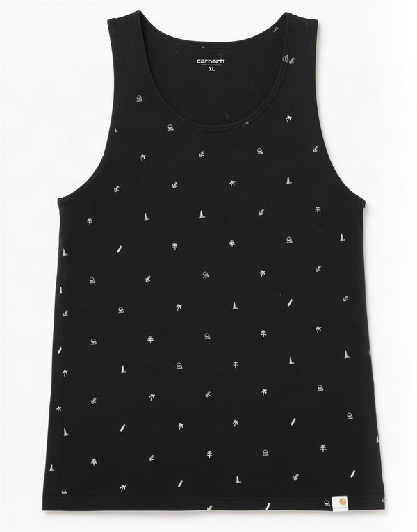 Carhartt Boys Vest Top 15-16 Years XL Black Spotted Cotton