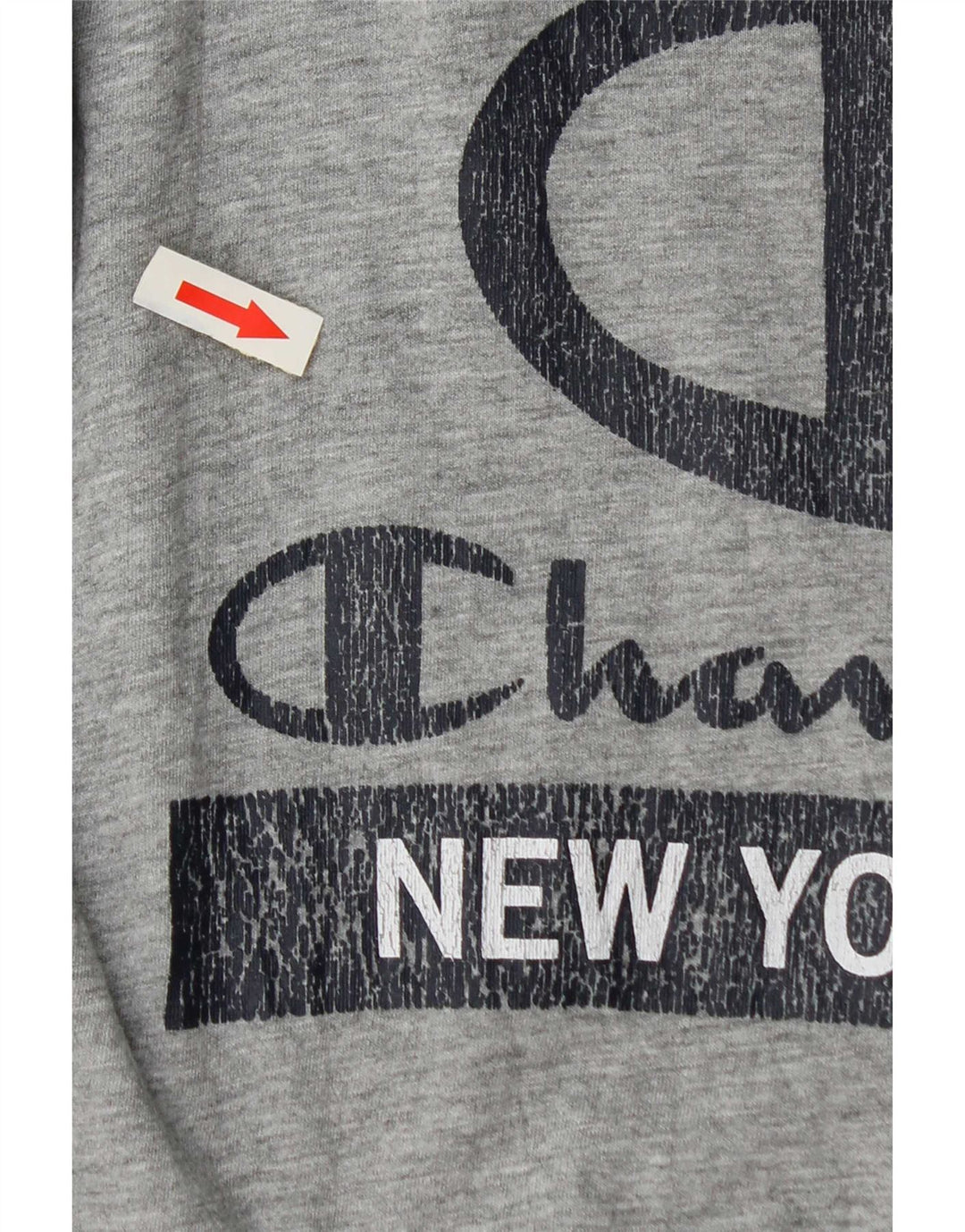 Champion Boys Graphic Top Long Sleeve 13-14 Years XL Grey Flecked