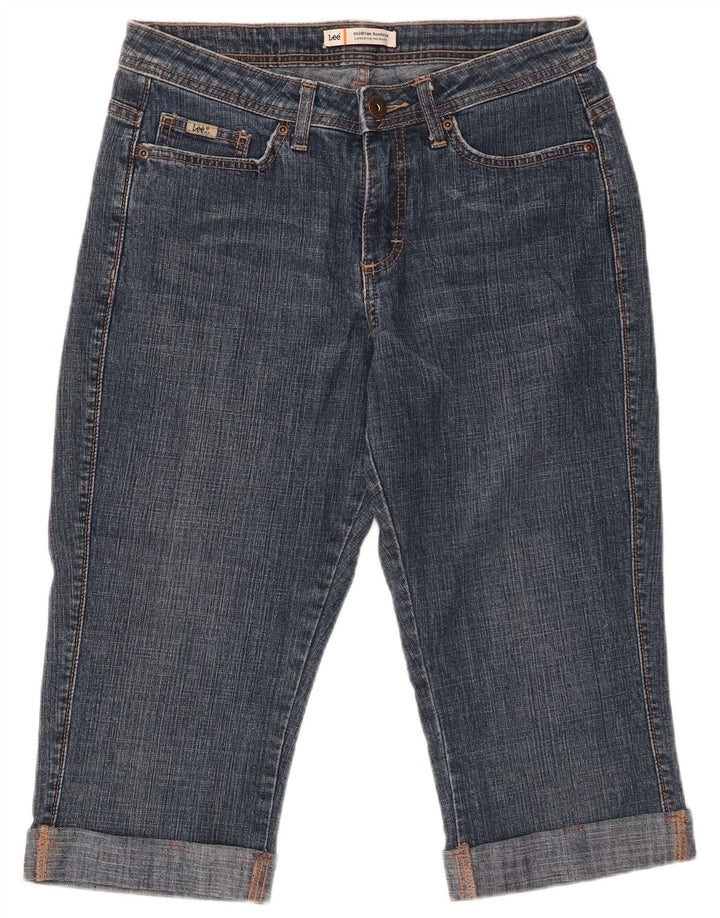 LEE Womens Mid Rise Capri Jeans US 8 Medium W29 Blue Cotton