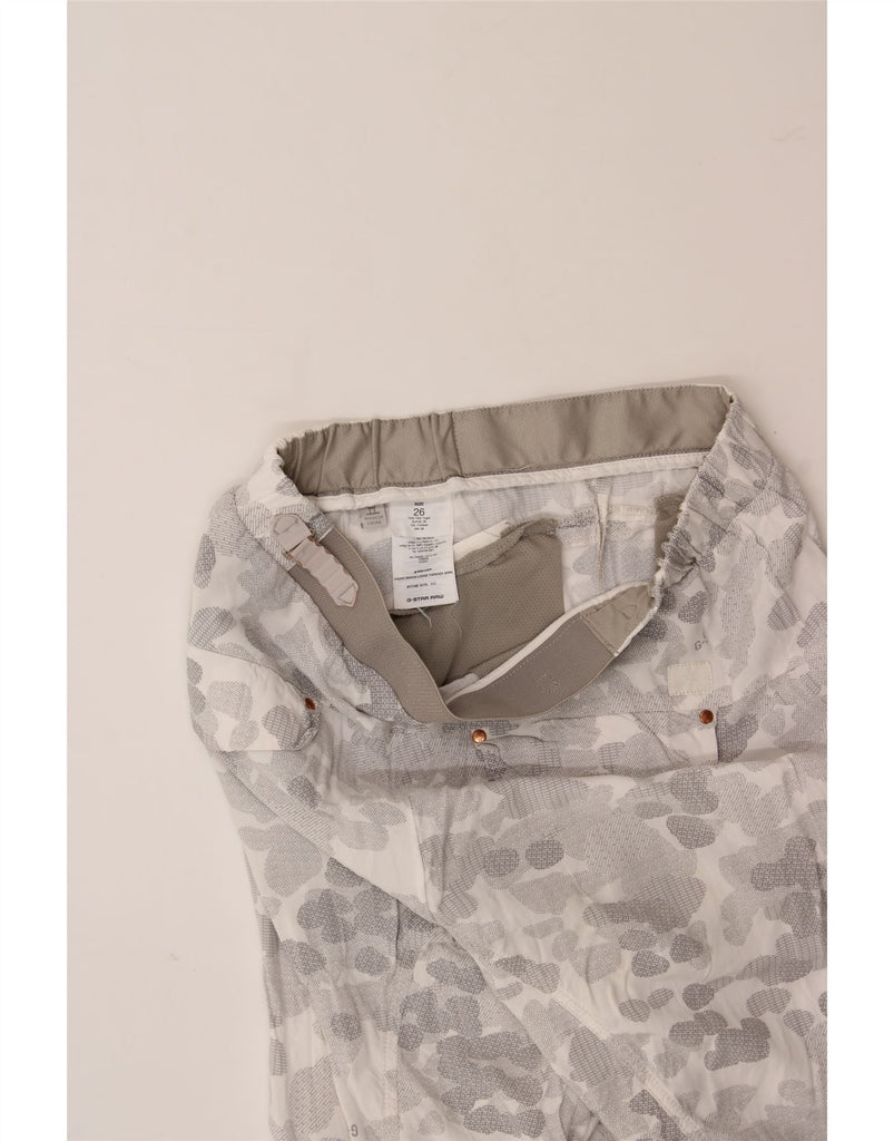G-STAR Womens Slim Casual Trousers W26 L27 Grey Camouflage Viscose Vintage G-Star and Second-Hand G-Star from Messina Hembry 