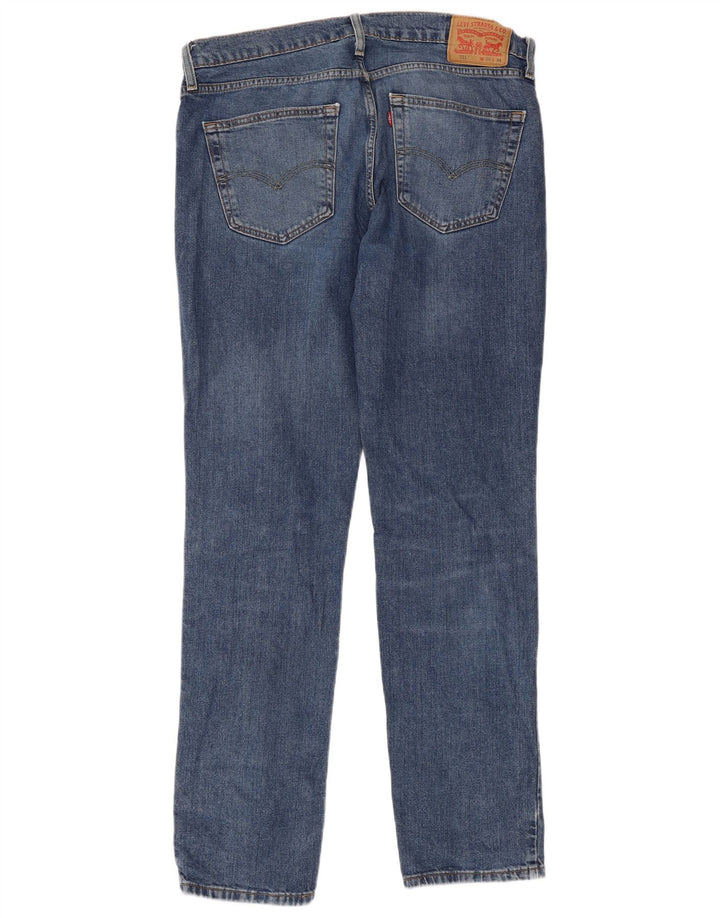 LEVI'S Mens Slim Jeans W36 L34 Blue Cotton