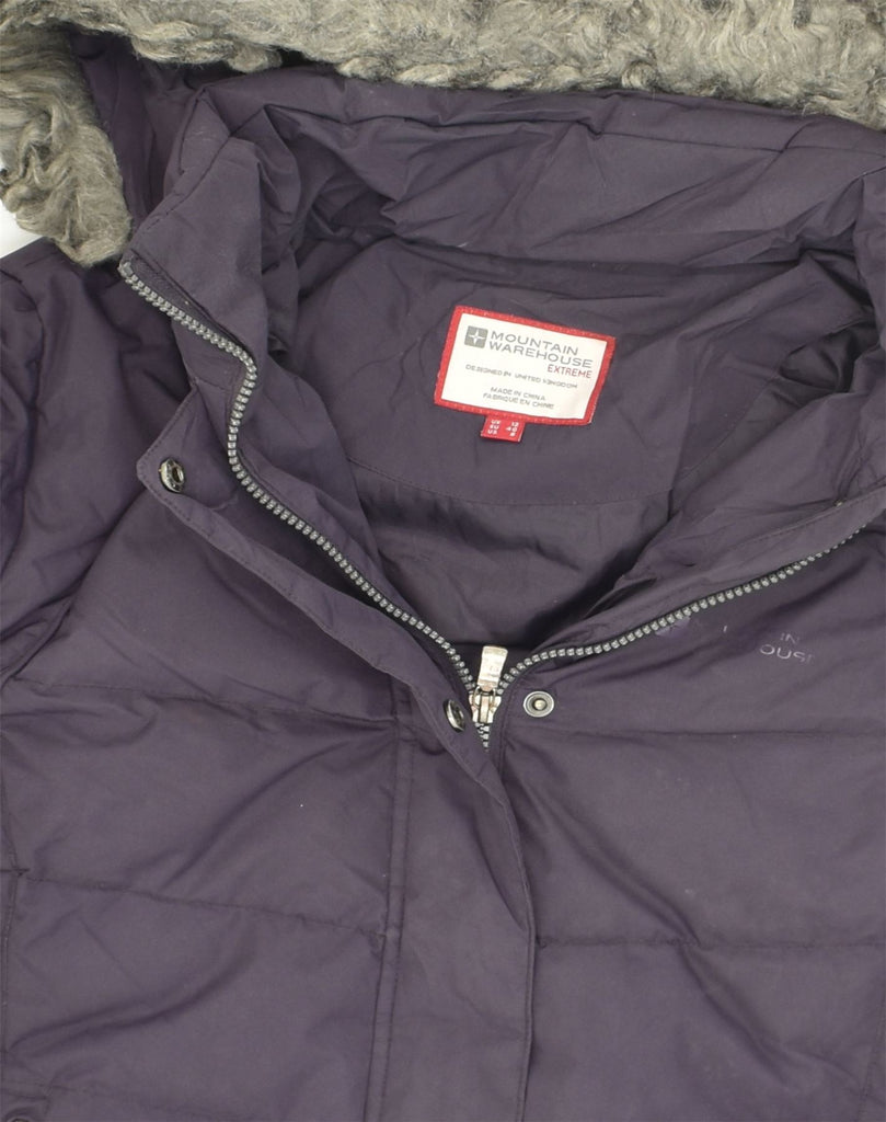 MOUNTAIN WAREHOUSE Womens Hooded Padded Jacket UK 12 Medium  Purple | Vintage Mountain Warehouse | Thrift | Second-Hand Mountain Warehouse | Used Clothing | Messina Hembry 