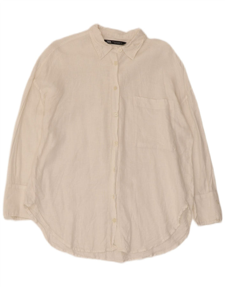 Zara Womens Oversized Shirt UK 6 XS White