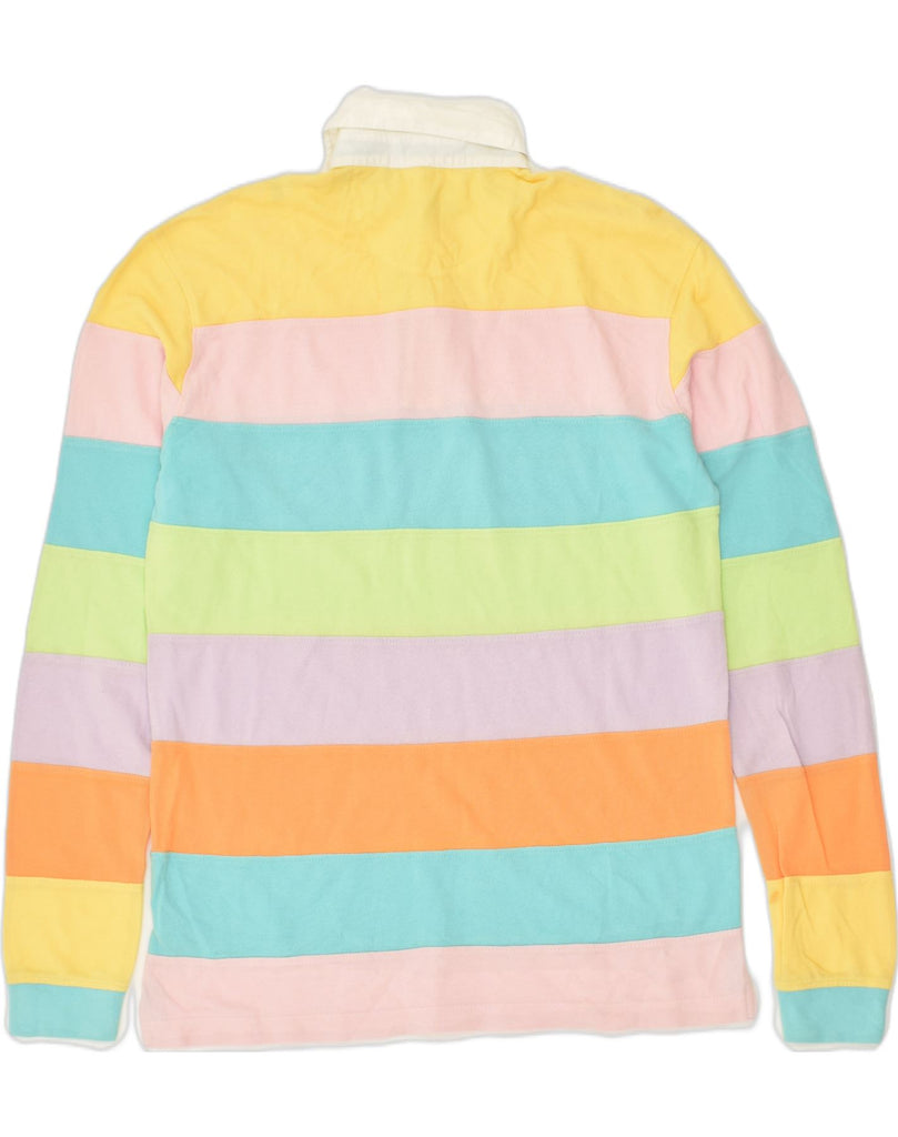 UNGARO Mens Long Sleeve Polo Shirt Small Multicoloured Striped Cotton | Vintage Ungaro | Thrift | Second-Hand Ungaro | Used Clothing | Messina Hembry 