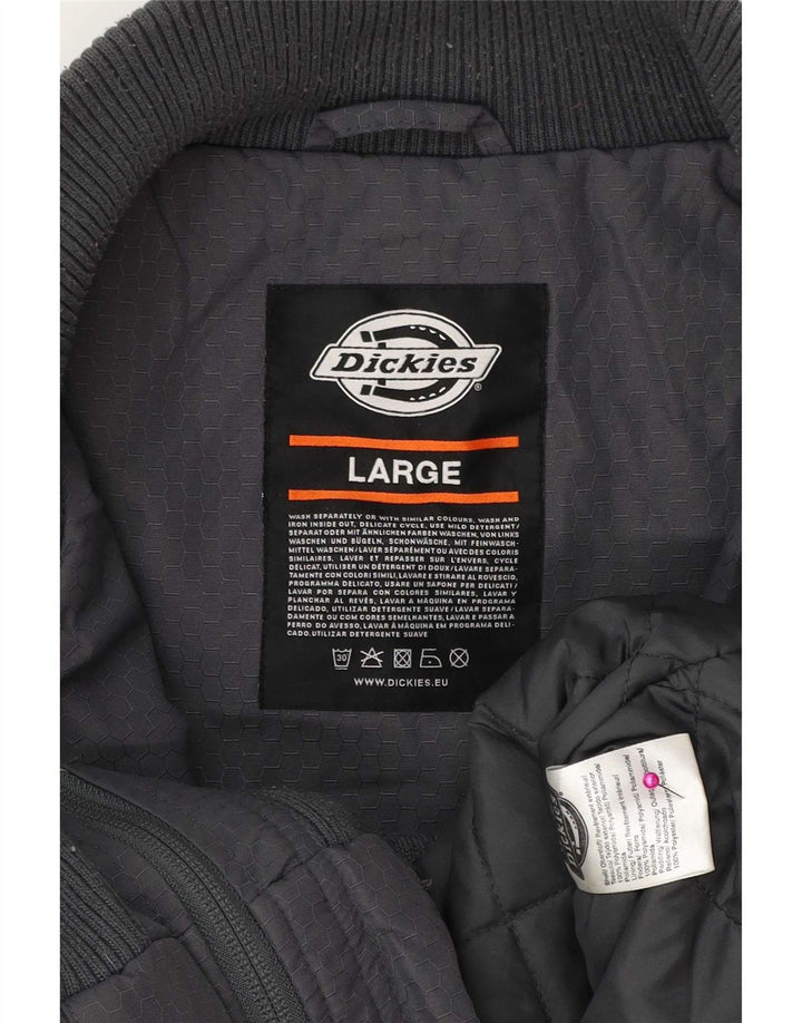 Dickies Mens Bomber Jacket UK 40 Large Grey Polyamide