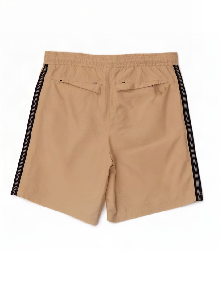 Adidas Mens Graphic Sport Shorts Medium Beige Colourblock Polyester