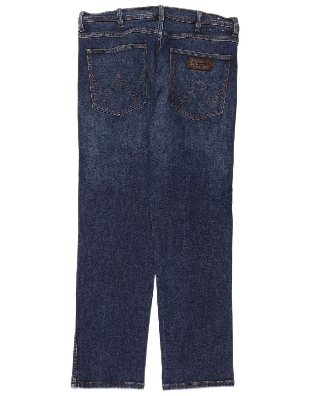 Wrangler Mens Straight Jeans W36 L32 Blue Cotton