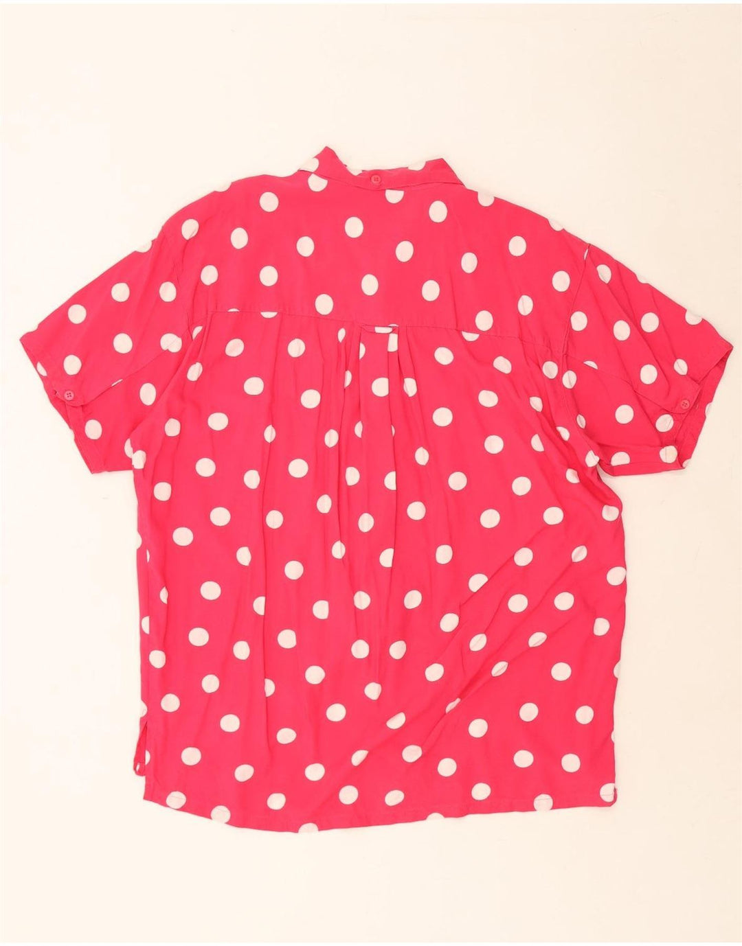 KRAZY KAT Womens Short Sleeve Shirt Blouse UK 14 Medium Pink Polka Dot Vintage Krazy Kat and Second-Hand Krazy Kat from Messina Hembry 