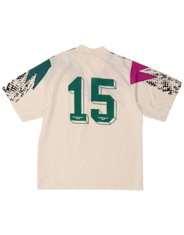 Pro Touch Mens Graphic T-Shirt Top Large Off White Geometric Sports