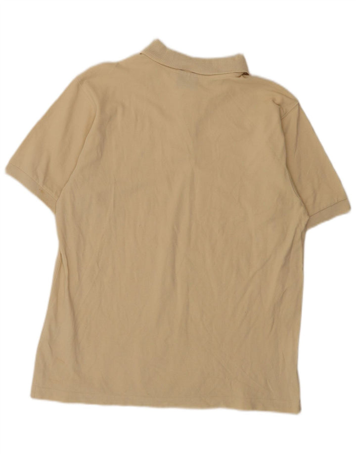 Champion Mens Polo Shirt Medium Beige Cotton