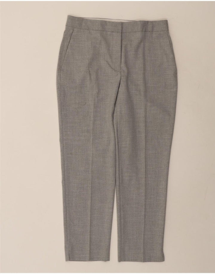 ZARA Womens Straight Suit Trousers EU 40 Medium W30 L26 Grey Polyester