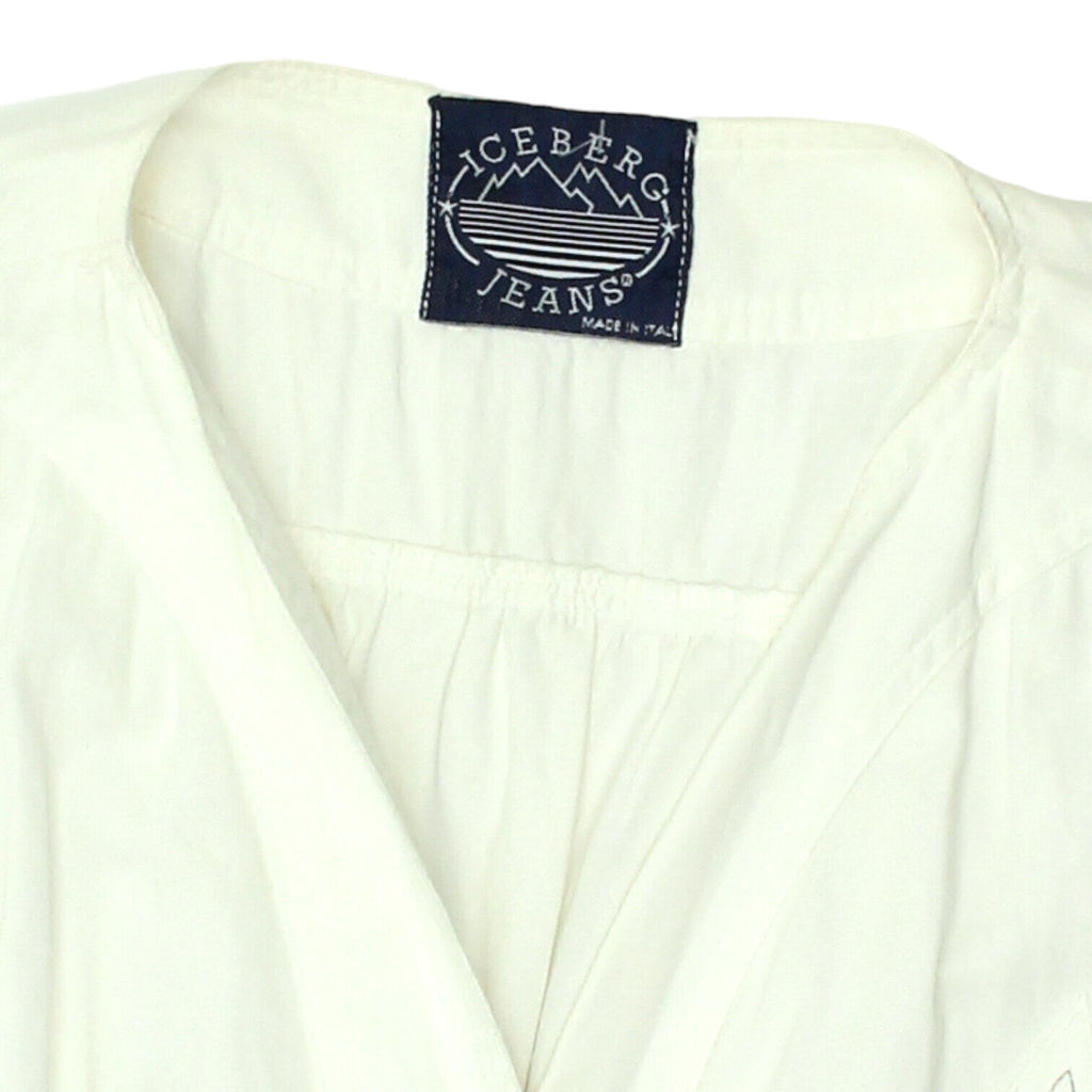 Iceberg Jeans Womens White Button Up Shirt Dress | Vintage Luxury Designer VTG | Vintage Messina Hembry | Thrift | Second-Hand Messina Hembry | Used Clothing | Messina Hembry 