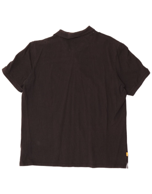 Timberland Mens Regular Fit Polo Shirt 2XL Black Cotton