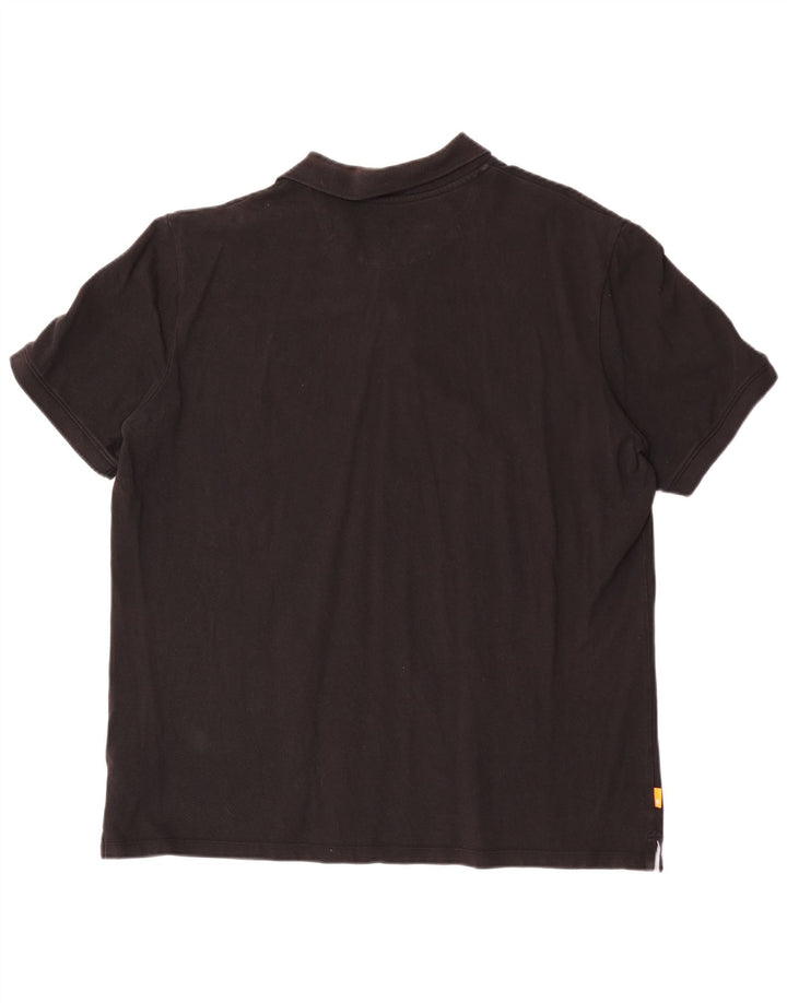 Timberland Mens Regular Fit Polo Shirt 2XL Black Cotton
