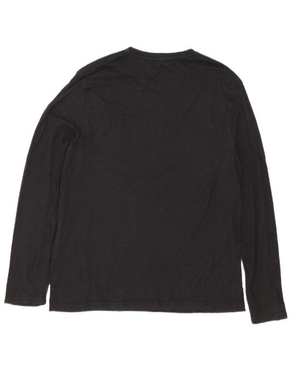 Mountain Warehouse Mens Top Long Sleeve Large Black Cotton