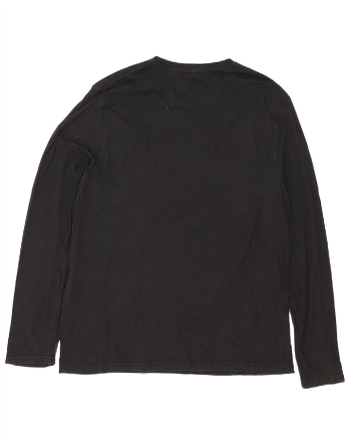 Mountain Warehouse Mens Top Long Sleeve Large Black Cotton
