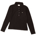Lacoste Womens Long Sleeve Polo Shirt Size 40 Medium Black Cotton