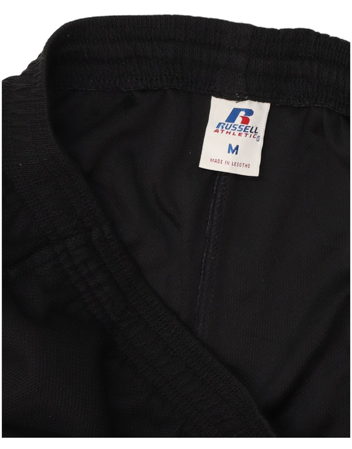 RUSSELL ATHLETIC Mens Sport Shorts Medium Black Polyester