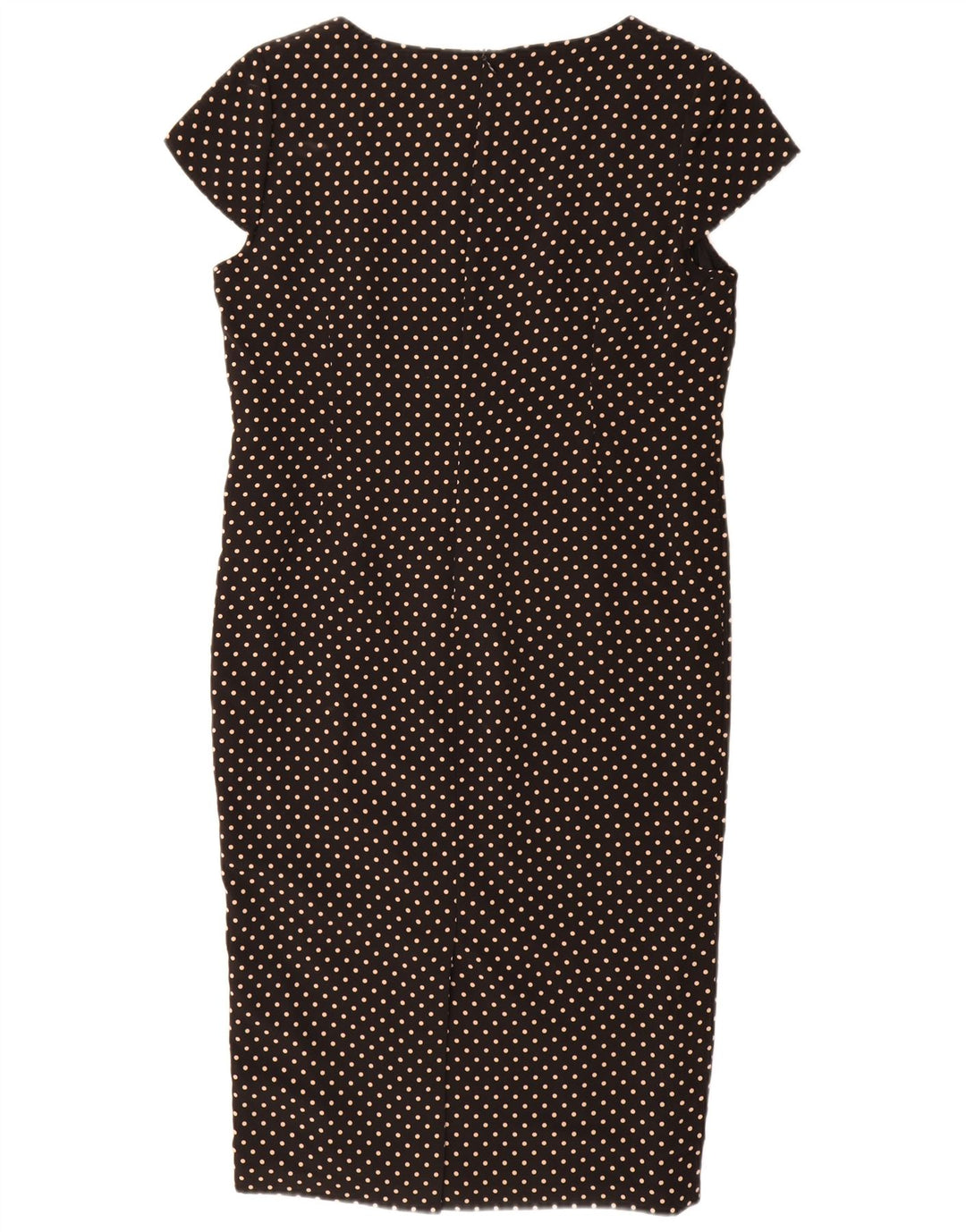 Minuet Womens Sheath Dress UK 16 Large Black Polka Dot Polyester