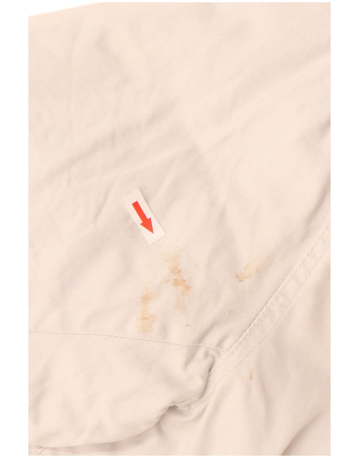 Uniform Mens Graphic Overcoat UK 40 Large White