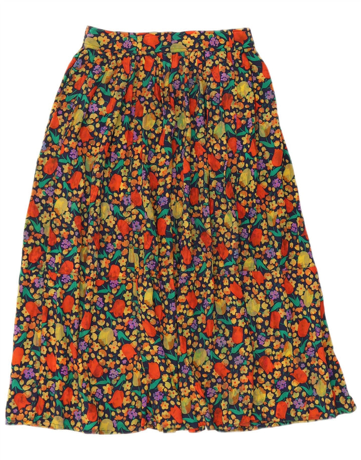 Vintage Womens High Waist A-Line Skirt IT 44 Medium W25 Multicoloured