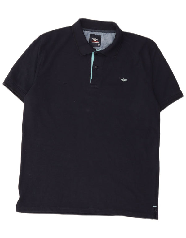 Dockers Mens Polo Shirt Large Navy Blue