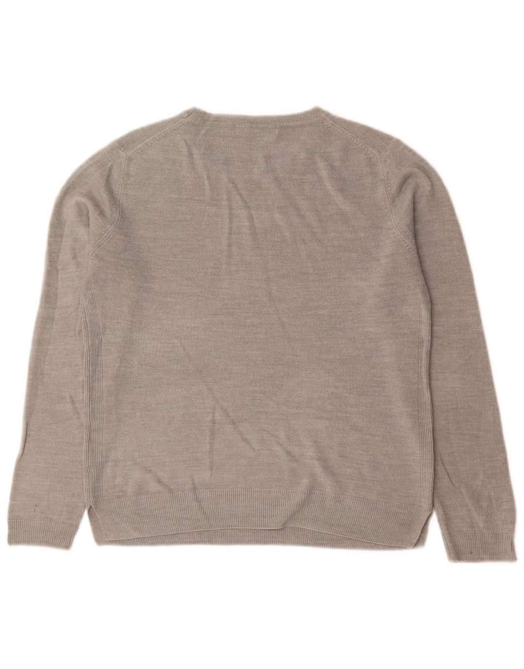 Marks & Spencer Womens Crew Neck Jumper Sweater UK 14 Large Grey Acrylic