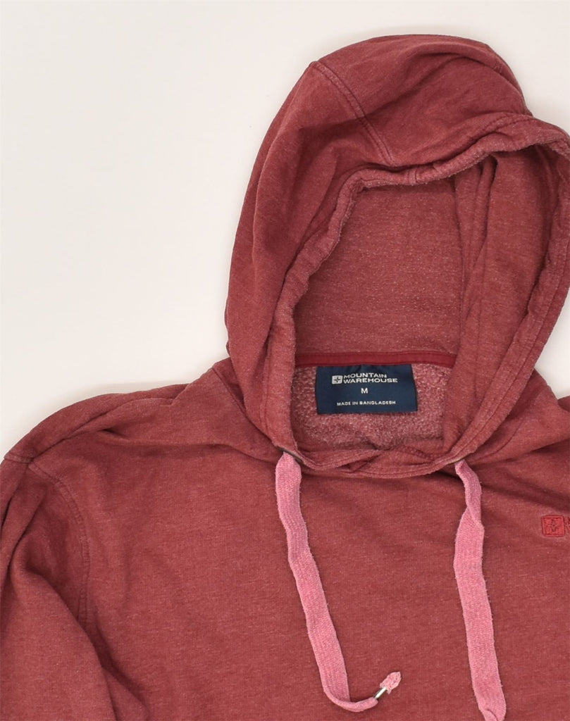 MOUNTAIN WAREHOUSE Mens Hoodie Jumper Medium Maroon Cotton | Vintage Mountain Warehouse | Thrift | Second-Hand Mountain Warehouse | Used Clothing | Messina Hembry 