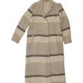 ZARA Womens Overcoat UK 14 Medium Grey Striped Polyester Vintage Zara and Second-Hand Zara from Messina Hembry 