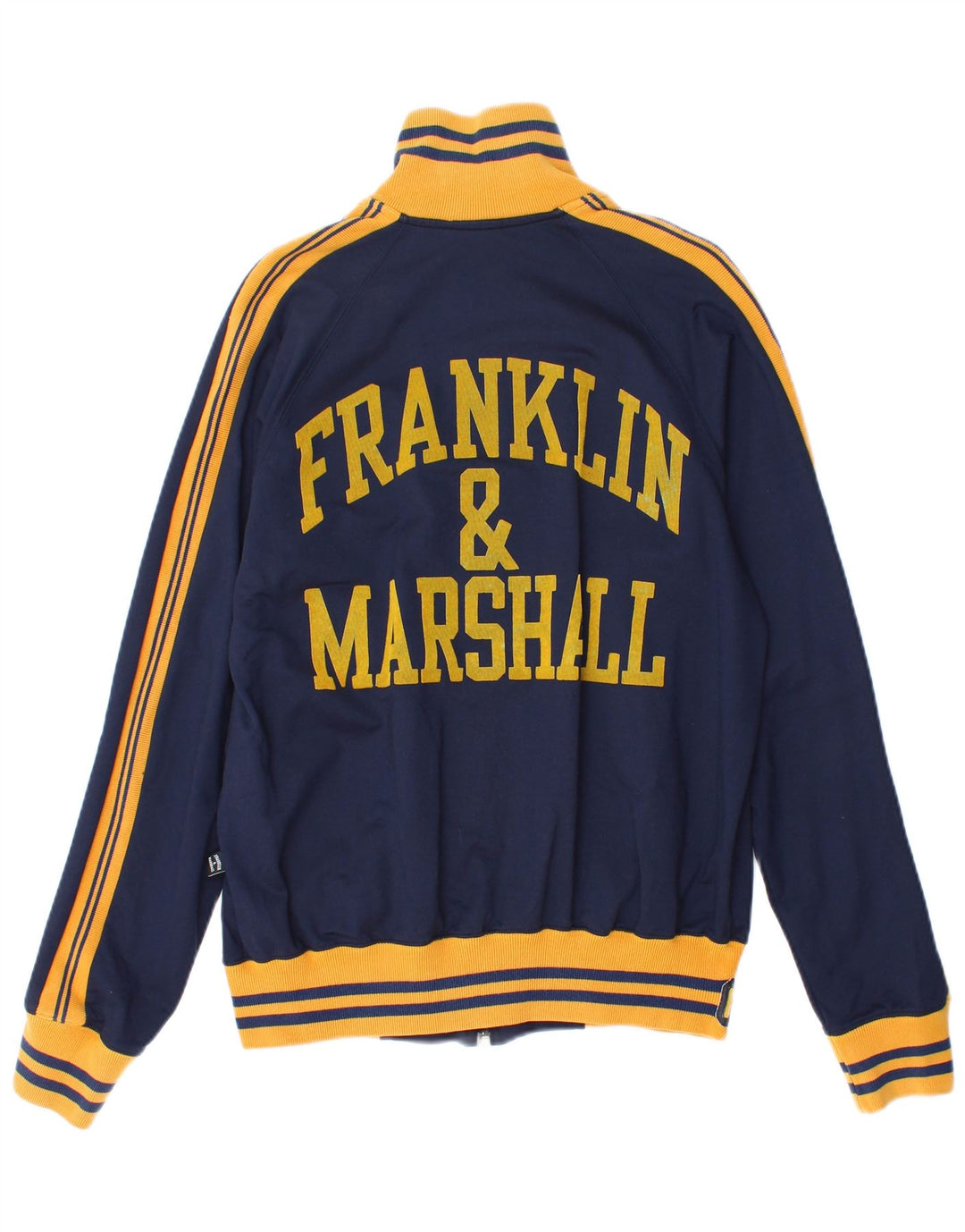 Franklin & Marshall Mens Tracksuit Top Jacket Small Navy Blue Colourblock