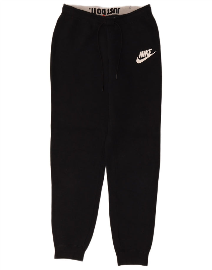 Nike Mens Tracksuit Trousers Joggers Small Black Cotton