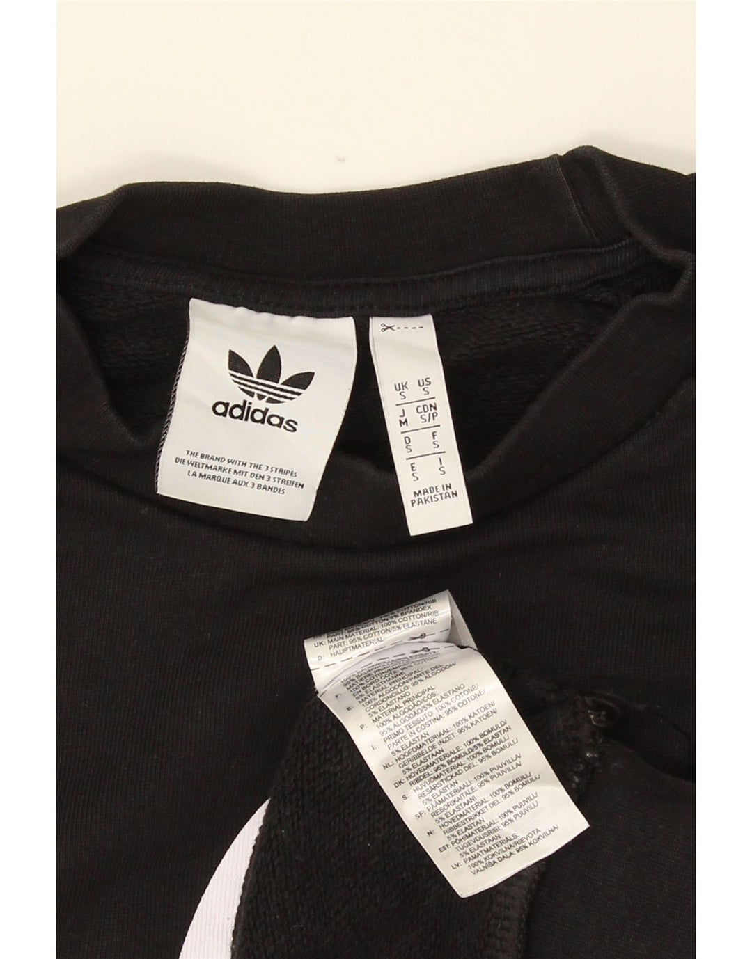 Adidas Mens Graphic Sweatshirt Jumper Small Black Cotton