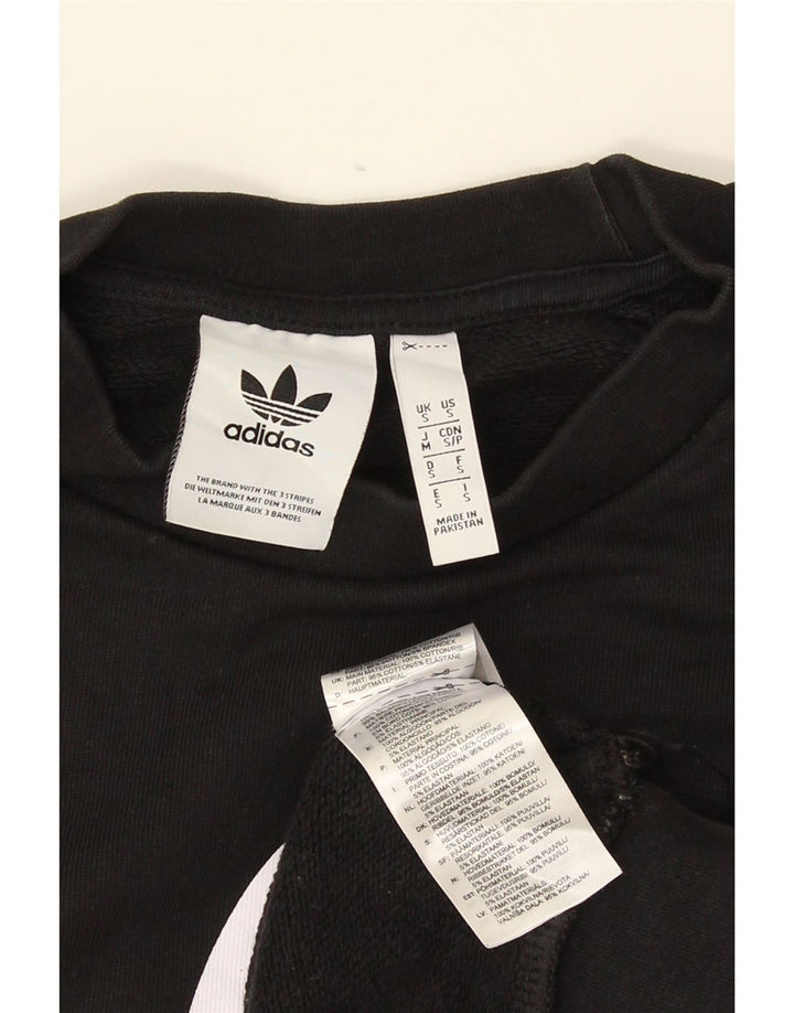 Adidas Mens Graphic Sweatshirt Jumper Small Black Cotton