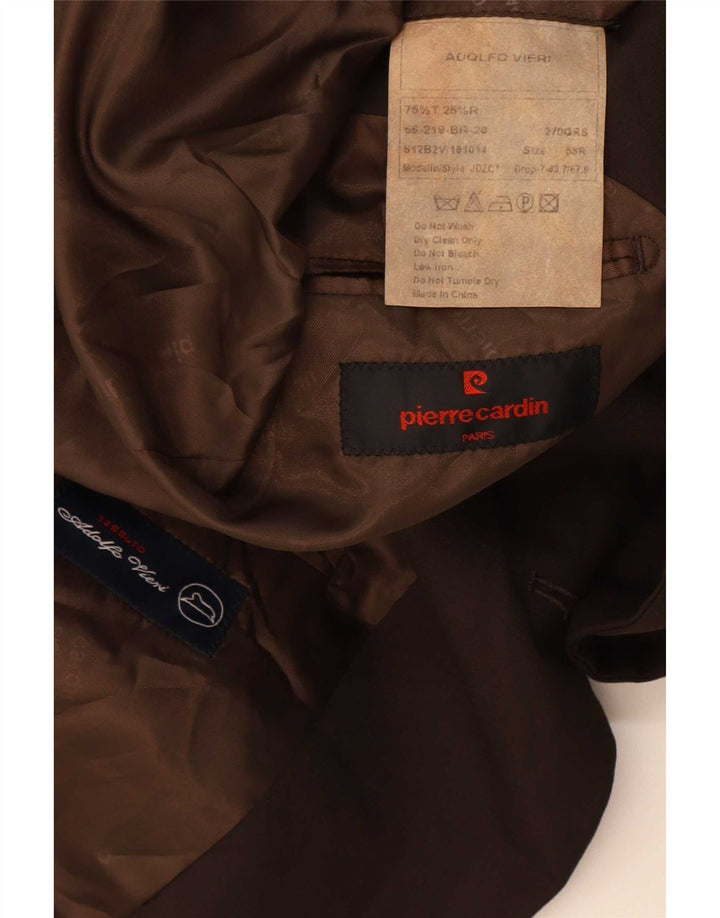 Pierre Cardin Mens 2 Button Blazer Jacket IT 58 4XL Brown