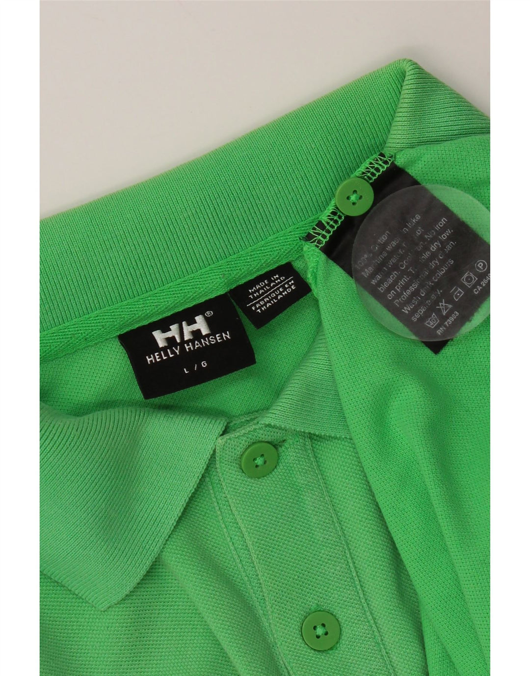 Helly Hansen Mens Polo Shirt Large Green Cotton