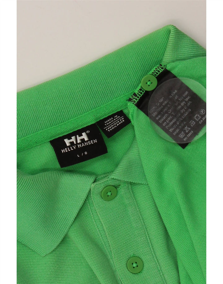 Helly Hansen Mens Polo Shirt Large Green Cotton