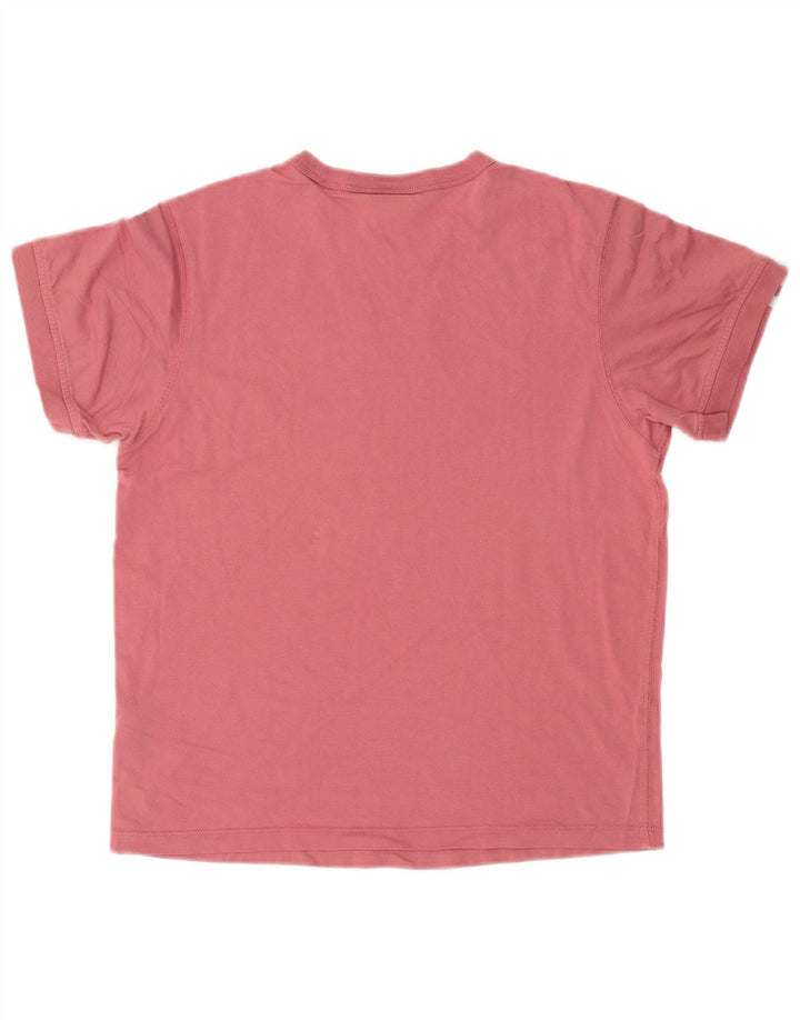 ADIDAS Womens T-Shirt Top UK 14 Medium Pink Cotton