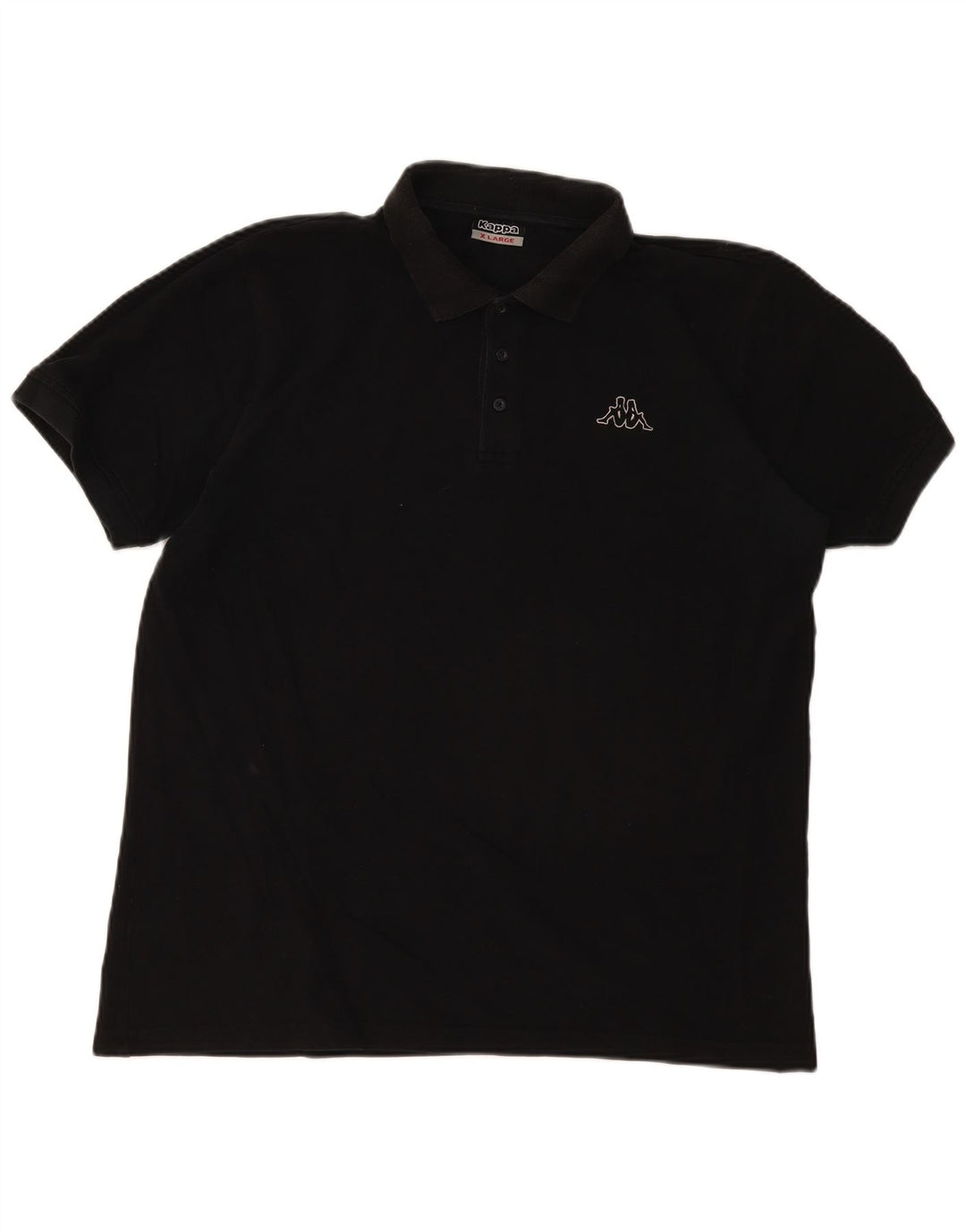 Kappa Mens Polo Shirt XL Black Cotton