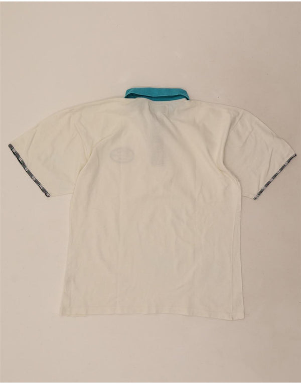 Great Bay Mens Rugby Polo Shirt Medium White Cotton