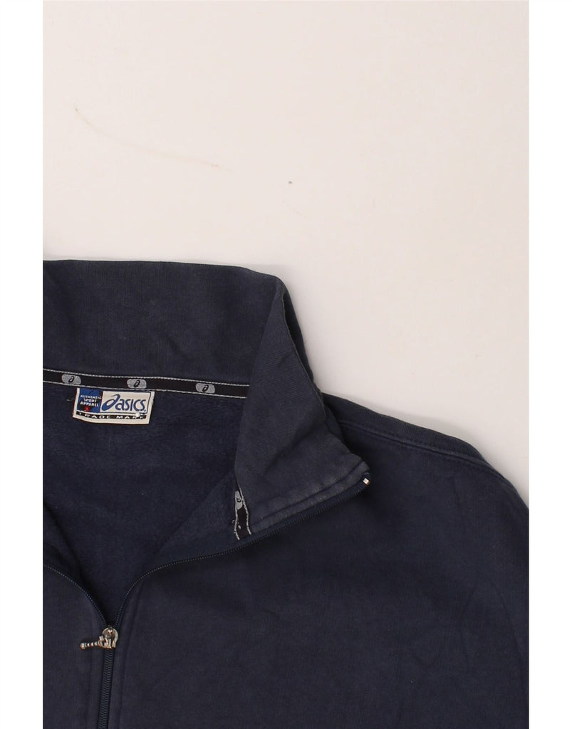 ASICS Mens Tracksuit Top Jacket Large Navy Blue Cotton Vintage Asics and Second-Hand Asics from Messina Hembry 