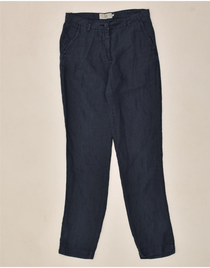 DACK'S Womens Slim Casual Trousers IT 42 Medium W28 L32  Navy Blue | Vintage Dack's | Thrift | Second-Hand Dack's | Used Clothing | Messina Hembry 