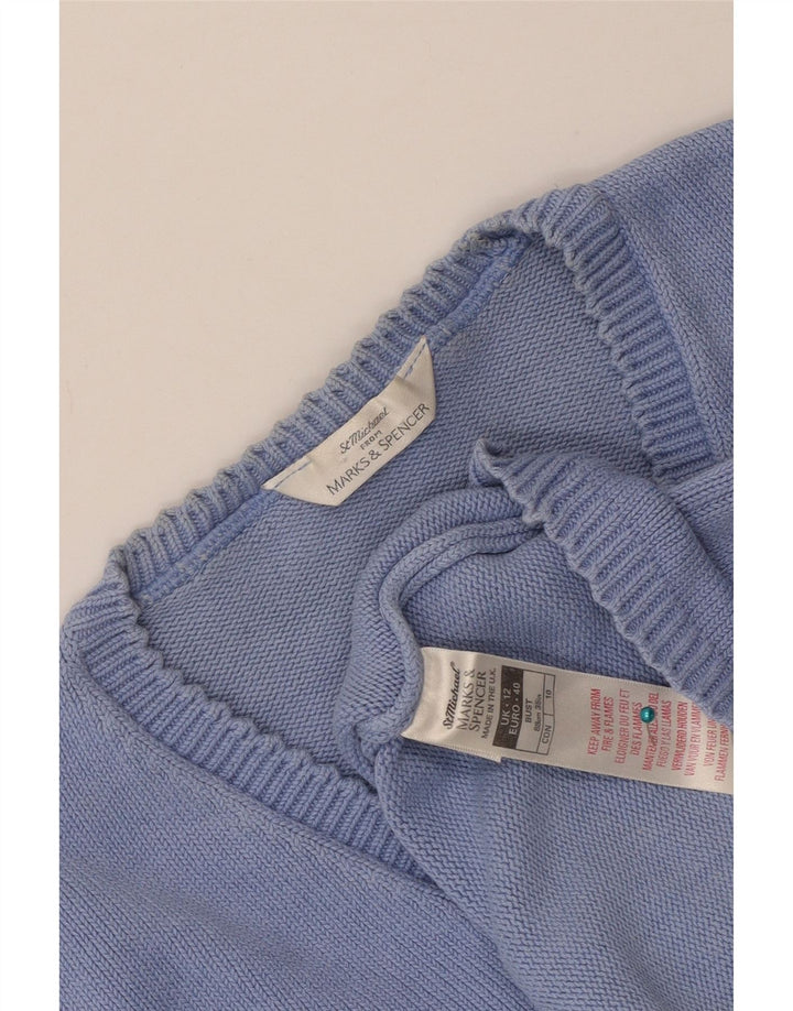 MARKS & SPENCER Womens St. Michael Cardigan Sweater UK 12 Medium Blue