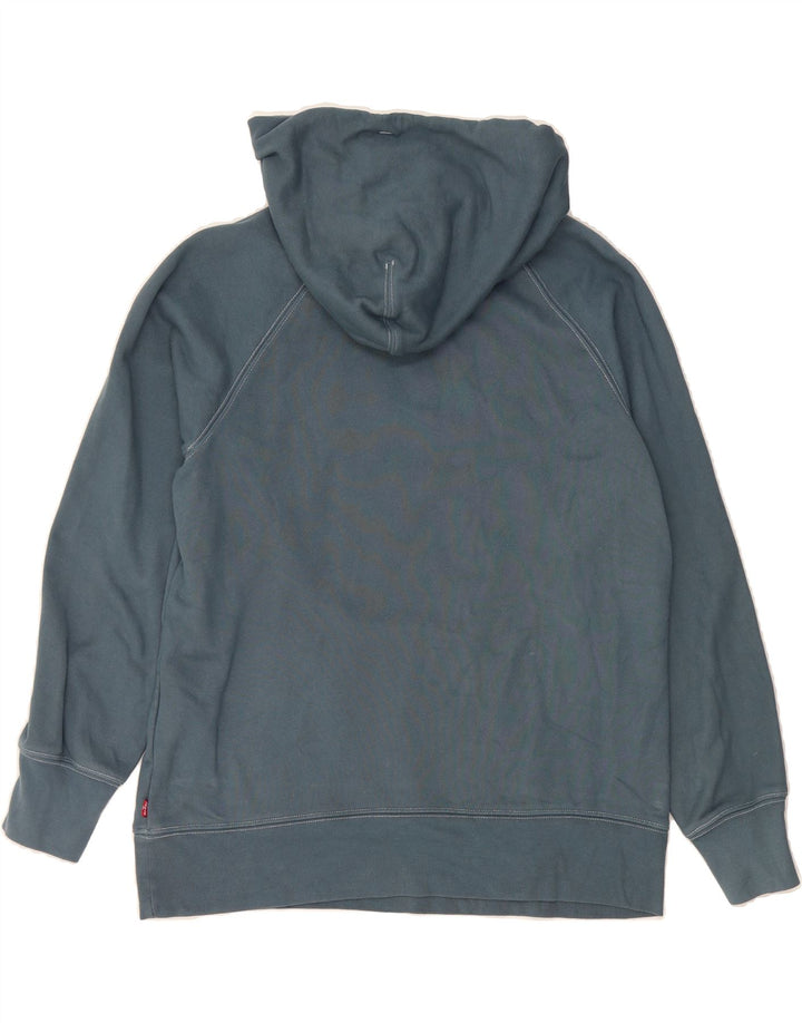 LEVI'S Mens Graphic Hoodie Jumper Small Blue Cotton Vintage Levi's and Second-Hand Levi's from Messina Hembry 