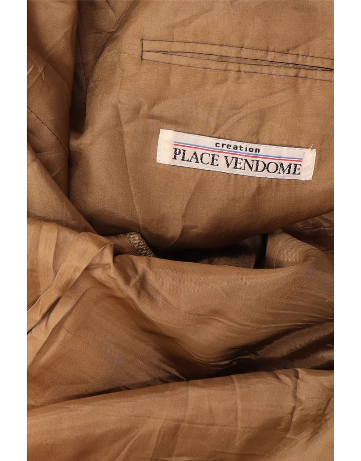 PLACE VENDOME Mens 2 Button Blazer Jacket UK 40 Large Beige Wool